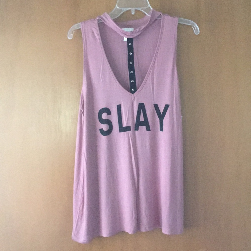 Mauve/Pink “Slay” Tank Top